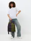 Рюкзак джинсовый / желто-фиолетовые иероглифы