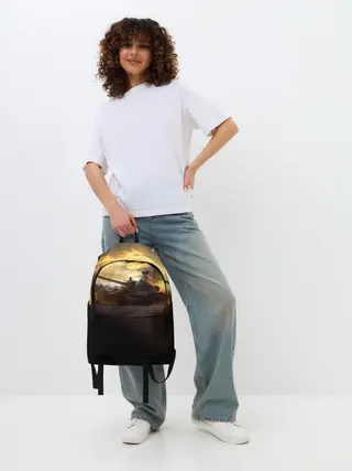 Рюкзак джинсовый / танк на закате
