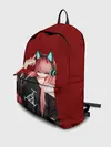 Рюкзак джинсовый / Zero Two в наушниках