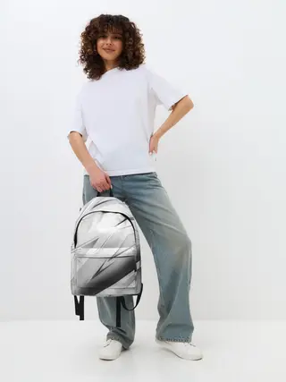 Рюкзак джинсовый / GEOMETRY STRIPES WHITE