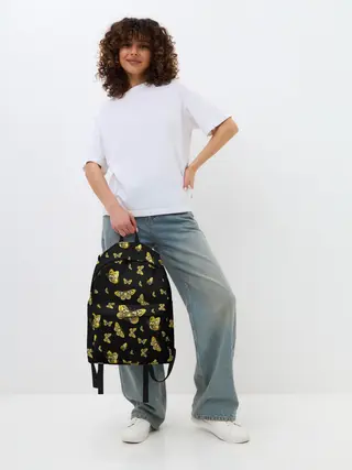 Рюкзак джинсовый / Golden Butterfly pattern