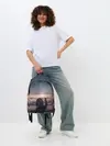 Рюкзак джинсовый / девушка свечение волшебство
