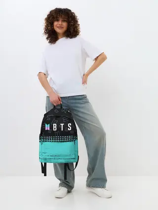 Рюкзак джинсовый / BTS / БТС