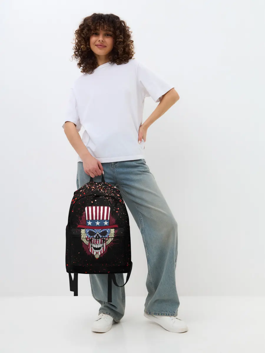 Рюкзак джинсовый / Американский череп | American Skull