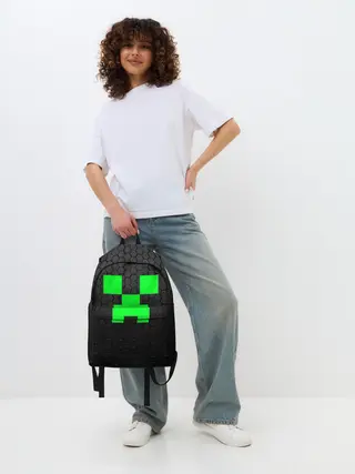Рюкзак джинсовый / MINECRAFT CREEPER | КРИПЕР МАЙНКРАФТ