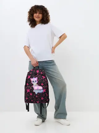 Рюкзак джинсовый / Cat Unicorn | Кот Единорог