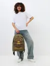Рюкзак джинсовый / Золотой лев на кресте