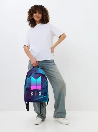 Рюкзак джинсовый / BTS / БТС