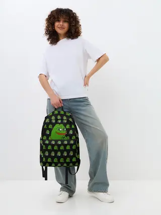 Рюкзак джинсовый / Frog Pepe