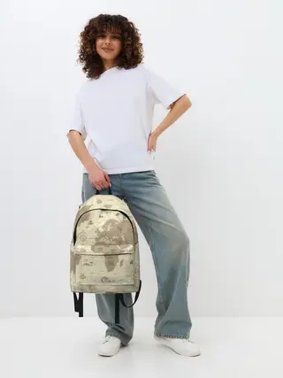 Рюкзак джинсовый / Карта мира