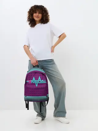 Рюкзак джинсовый / Неоновый гонщик