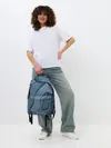 Рюкзак джинсовый / Абстракция бумажные волны