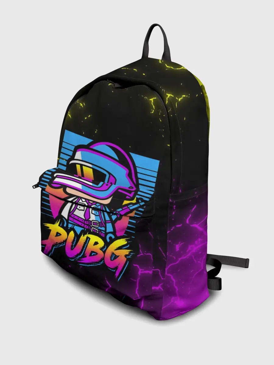 Рюкзак джинсовый / PUBG RETRO NEON / ПАБГ НЕОН