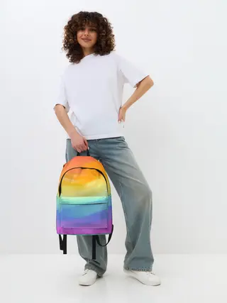 Рюкзак джинсовый / РАДУЖНЫЕ ВОЛНЫ | RAINBOW WAVES