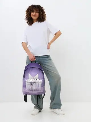 Рюкзак джинсовый / BTS. Purple