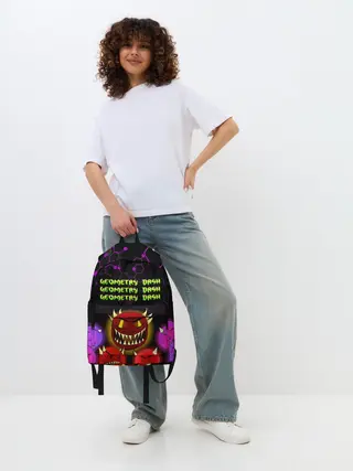Рюкзак джинсовый / GEOMETRY DASH DEMONS / ДЕМОНЫ