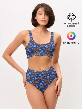 Женские топ и трусы / Весна, но все еще снежная.