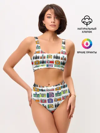 Женские топ и трусы / Фотоаппараты