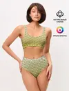 Женские топ и трусы / рисованный узор усы червячки