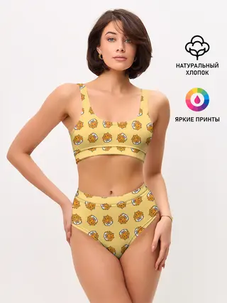 Женские топ и трусы / Тигры паттерн
