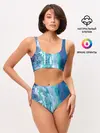 Женские топ и трусы / Водопад красочной пены