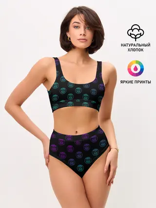 Женские топ и трусы / PSG NEON | ПСЖ НЕОН