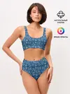 Женские топ и трусы / Снежные Узоры на Новый Год