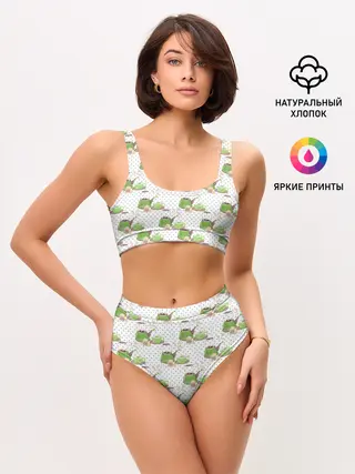 Женские топ и трусы / Зеленый чай
