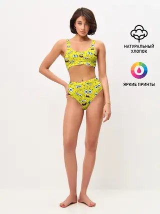 Женские топ и трусы / Губка Боб / SpongeBob pattern