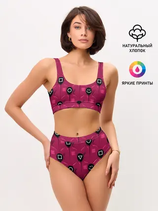 Женские топ и трусы / СОТРУДНИКИ ИГРЫ В КАЛЬМАРА