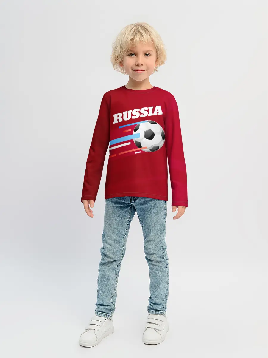 Детский лонгслив / Футбол Россия (P007_P004ooo1534787, P004ooo1534787)