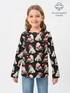 Детский лонгслив / Новогодние мопсы