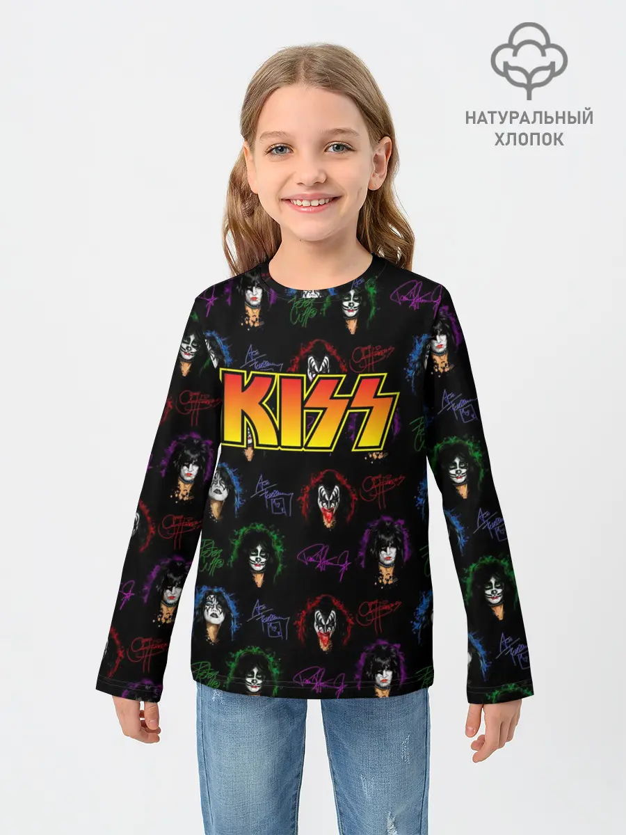 Детский лонгслив / KISS