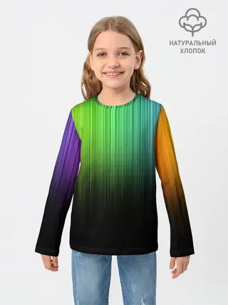 Детский лонгслив / Неоновый Свет