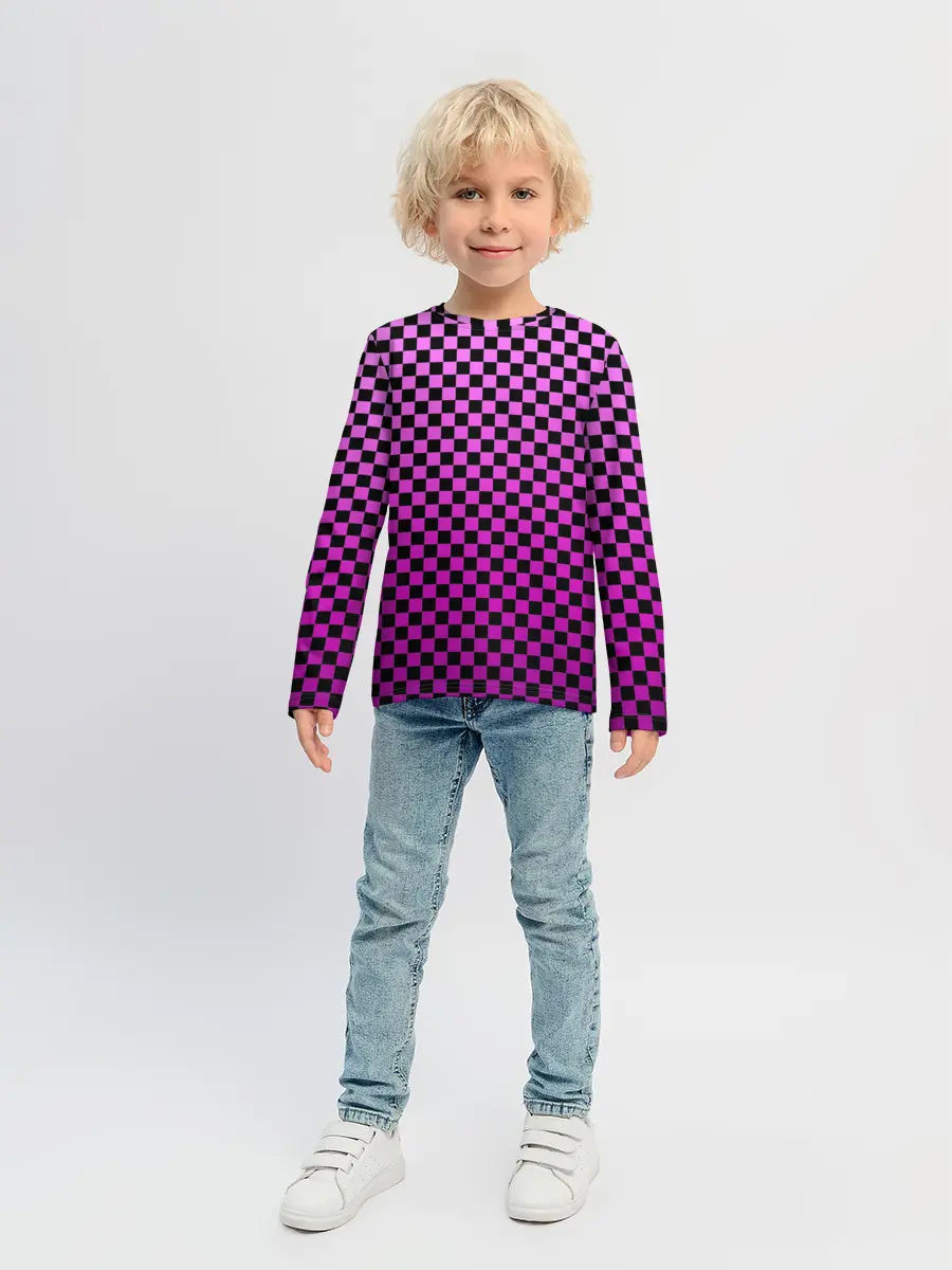 Детский лонгслив / Checkerboard Color