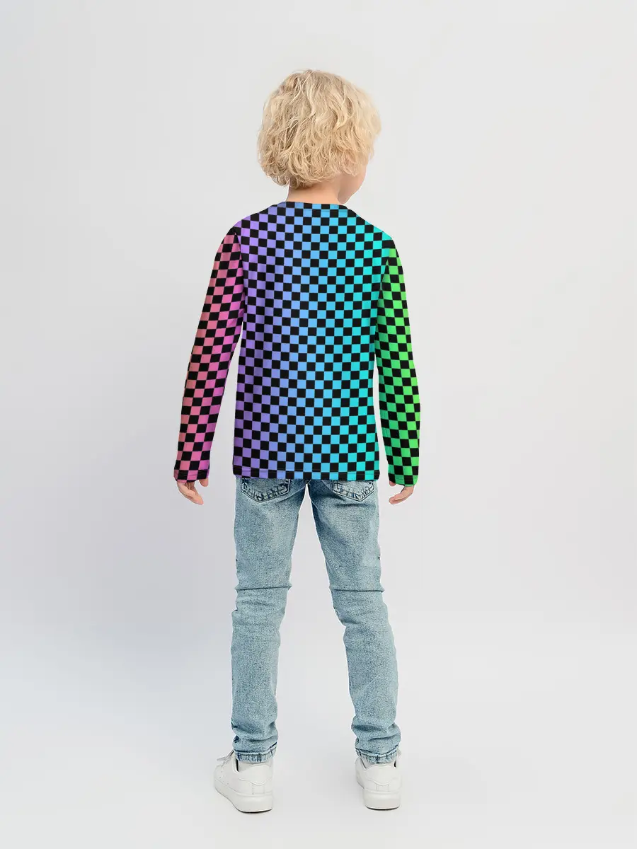 Детский лонгслив / Checkerboard Color