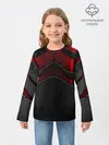 Детский лонгслив / Black & Red Metal