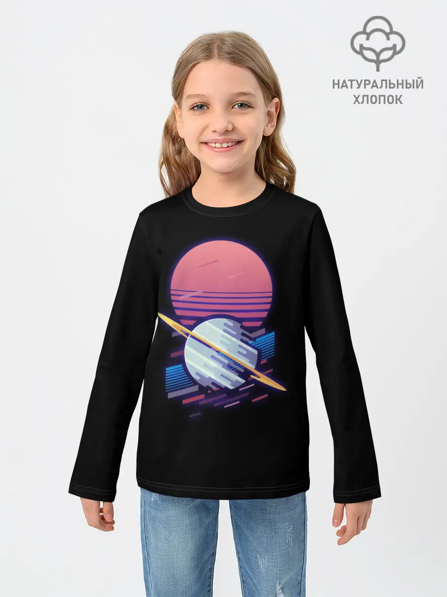 Детский лонгслив / Retro Planet