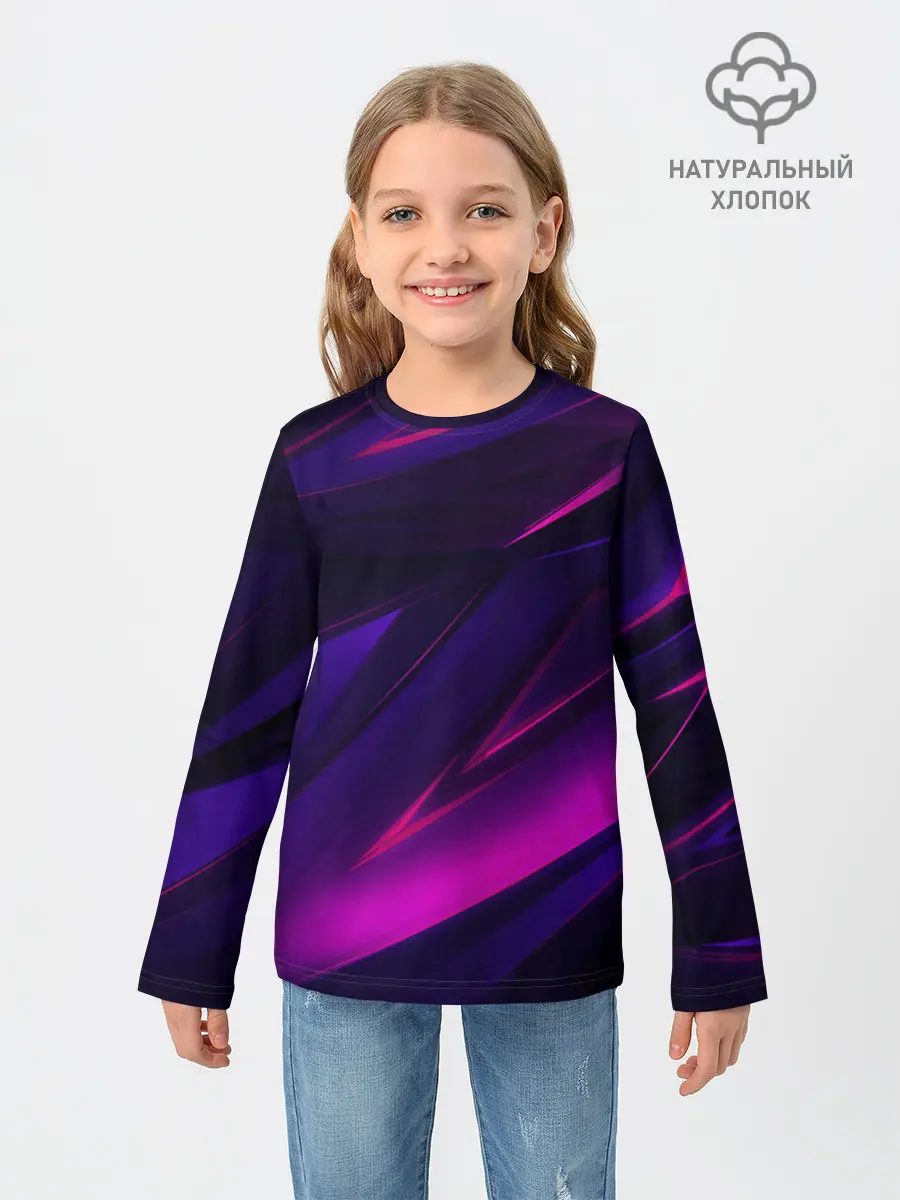 Детский лонгслив / GEOMETRY STRIPES NEON