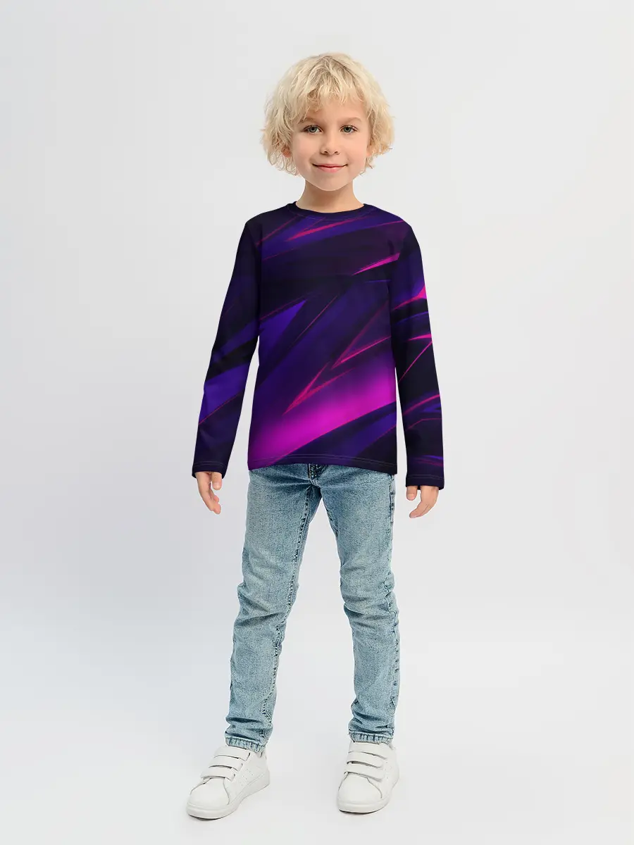 Детский лонгслив / GEOMETRY STRIPES NEON