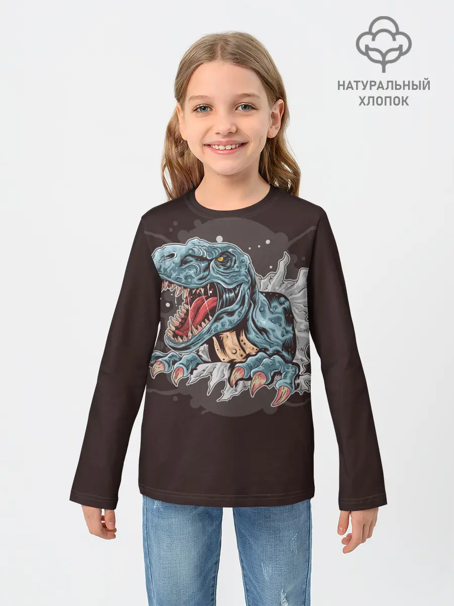 Детский лонгслив / T-Rex