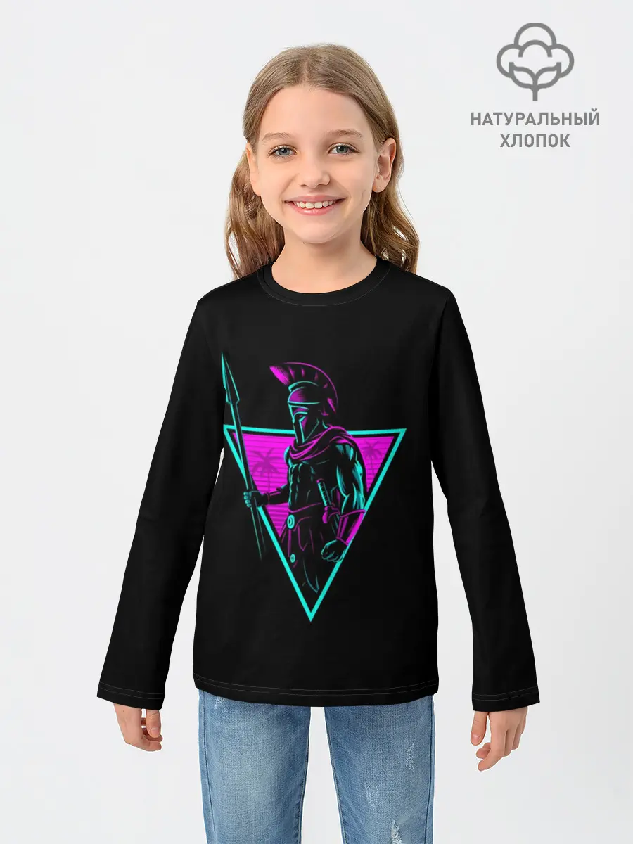 Детский лонгслив / Spartan Retro Neon