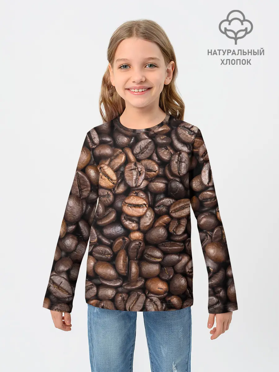 Детский лонгслив / Coffee