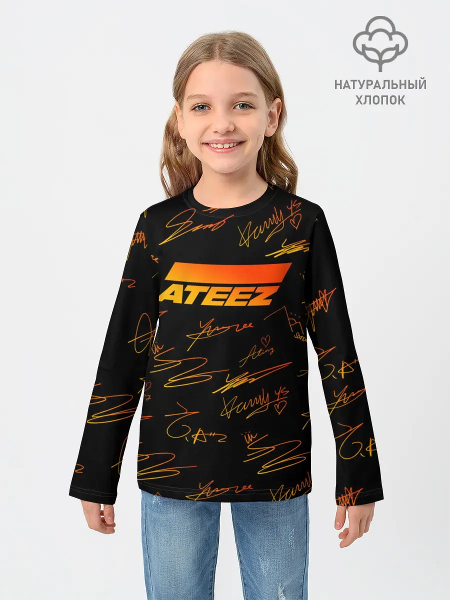 Детский лонгслив / ATEEZ АВТОГРАФЫ