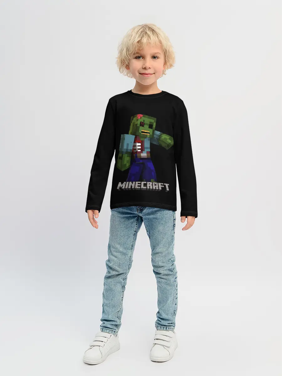Детский лонгслив / MINECRAFT ЗОМБИ
