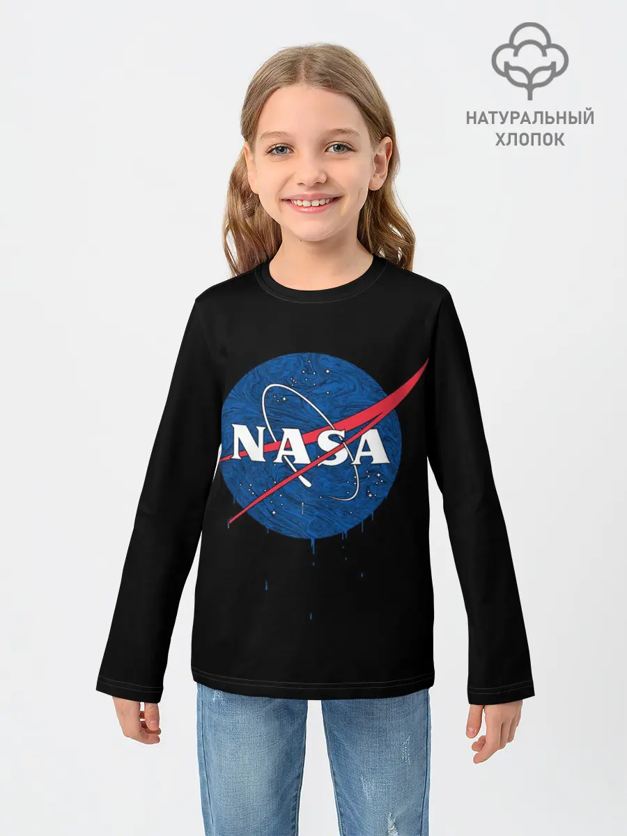 Детский лонгслив / NASA Краски