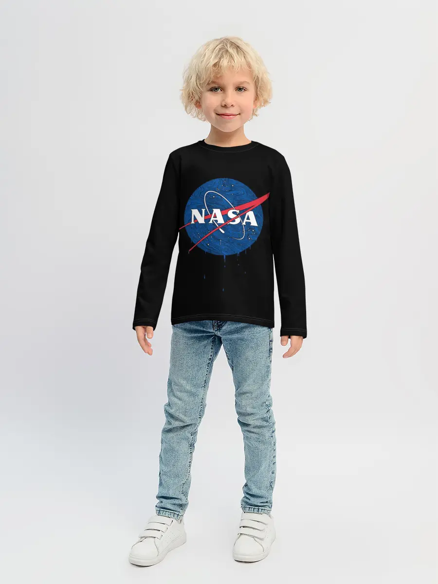 Детский лонгслив / NASA Краски