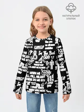 Детский лонгслив / BILLIE EILISH BLACK