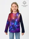 Детский лонгслив / Universe Neon