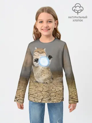 Детский лонгслив / Земляной кошак с расенганом